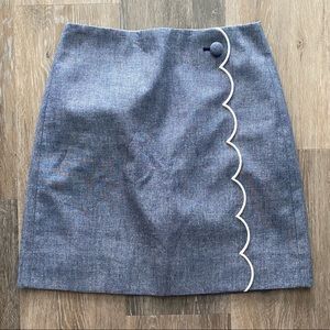 J Crew High Waisted Preppy Skirt